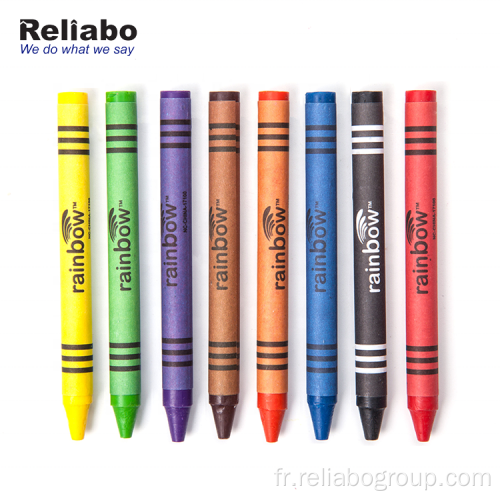 Stylo crayon multicolore pour enfants à impression personnalisée